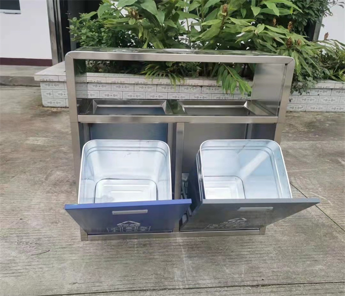 四川废物垃圾车厂家推荐 垃圾分类房定制 成都双色垃圾桶销售