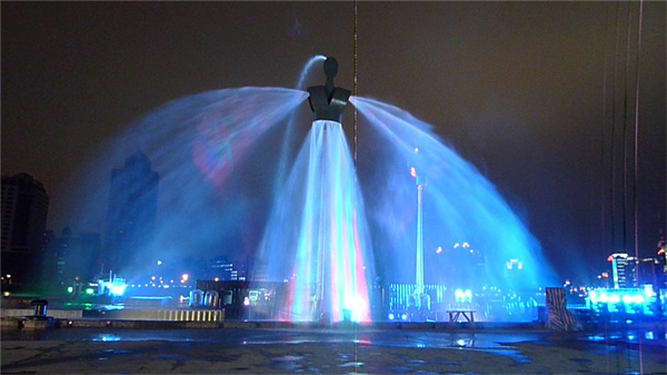 四川广场水帘喷泉设计