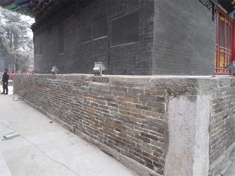 西安楼观台承台青砖墙面清洗加固修复保护工程(唐，省保)