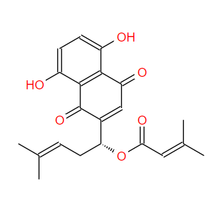 β,β-二甲基丙烯酰紫草素 Beta,beta-Dimethylacrylshikonin  24502-79-2标准品 对照品