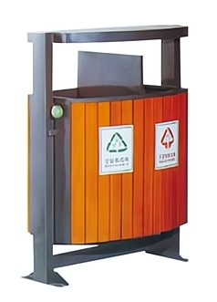 分类钢木型垃圾桶002