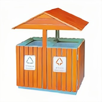 分类钢木型垃圾桶018