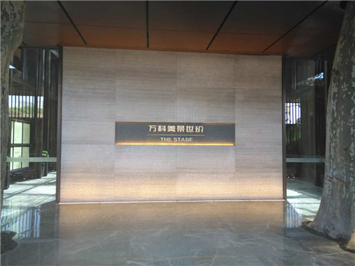 华洋门窗厂家与万科美景世玠（超大型全玻自动门）