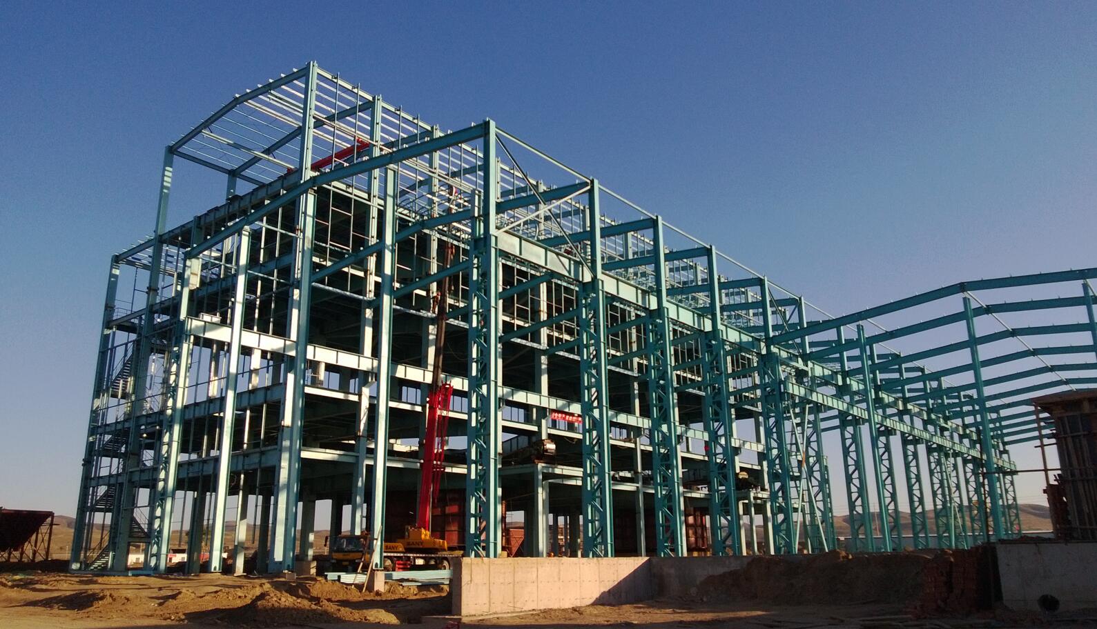 內蒙古多力邦與烏蘭察布旭峰工程合作鋼結構網架案例展示