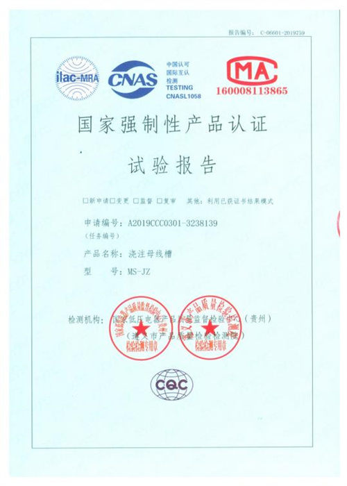 浇注母线槽试验报告