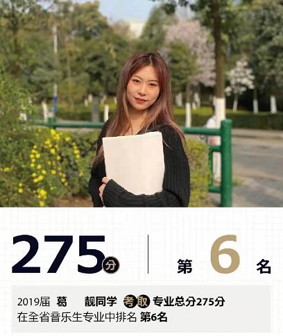 2019届葛靓同学者取专业总分275分